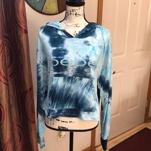 Bebe sport cropped top with hood